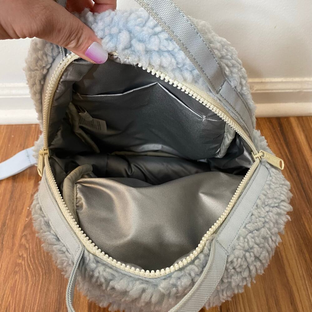 HERSCHEL SUPPLY Nordstrom Pop-In Baby Blue Sherpa Mini Backpack - Picture 9 of 12